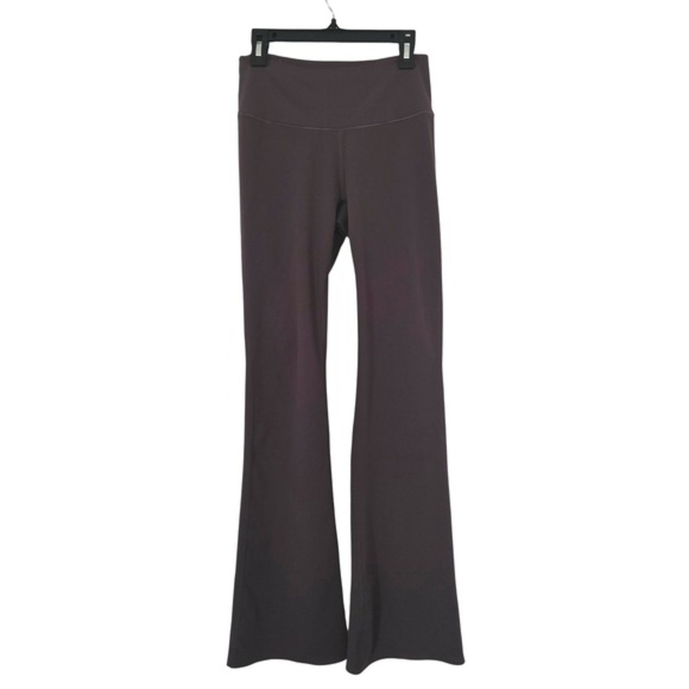 Uniqlo Womens Flare Leg Yoga Pants Gray High Waist Stretch Small‎